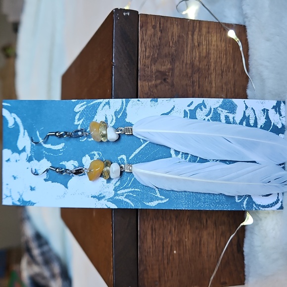 2 for $15 Handmade Feather Earrings - Picture 7 of 9